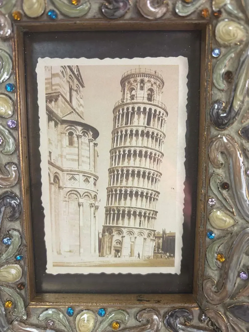 Decorative Ornate Bedazzled Picture Frame 3.5x5”